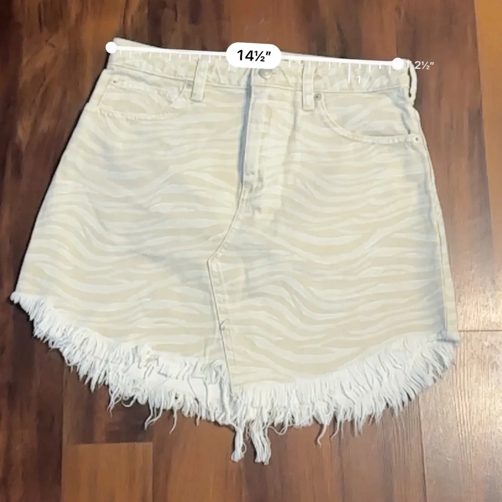 Free People We The Free Bailey Zebra Printed Mini Skirt Size 27
